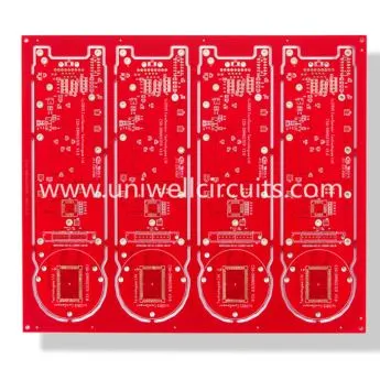 Červeňová deska s červenou pájkou